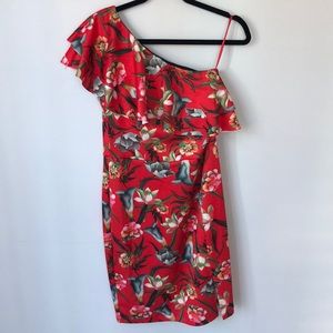 Alexia admor floral one shoulder dress medium